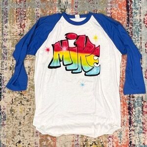 Vintage 1980s Mike Graphitti Baseball Style Screen Stars Single Stitch 80s Tee
